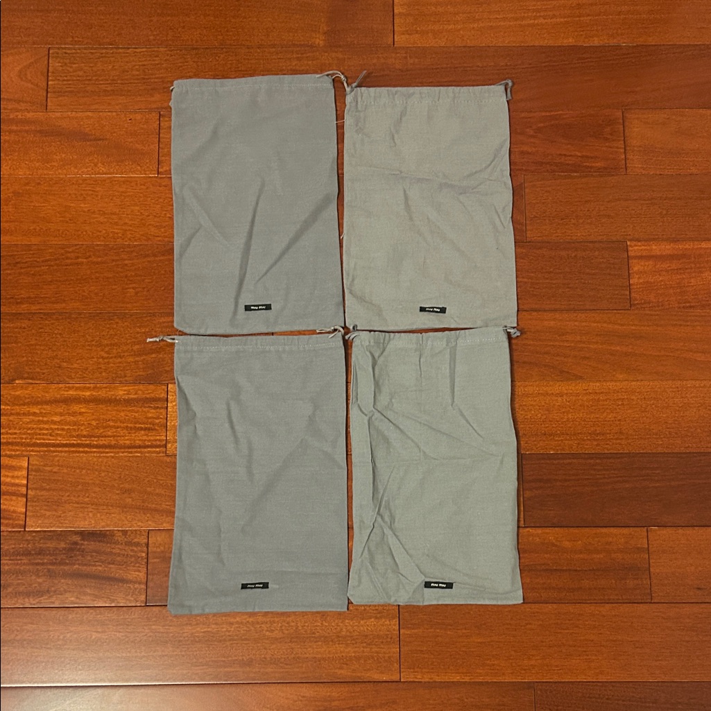 Miu Miu Gray Dust Bag Set